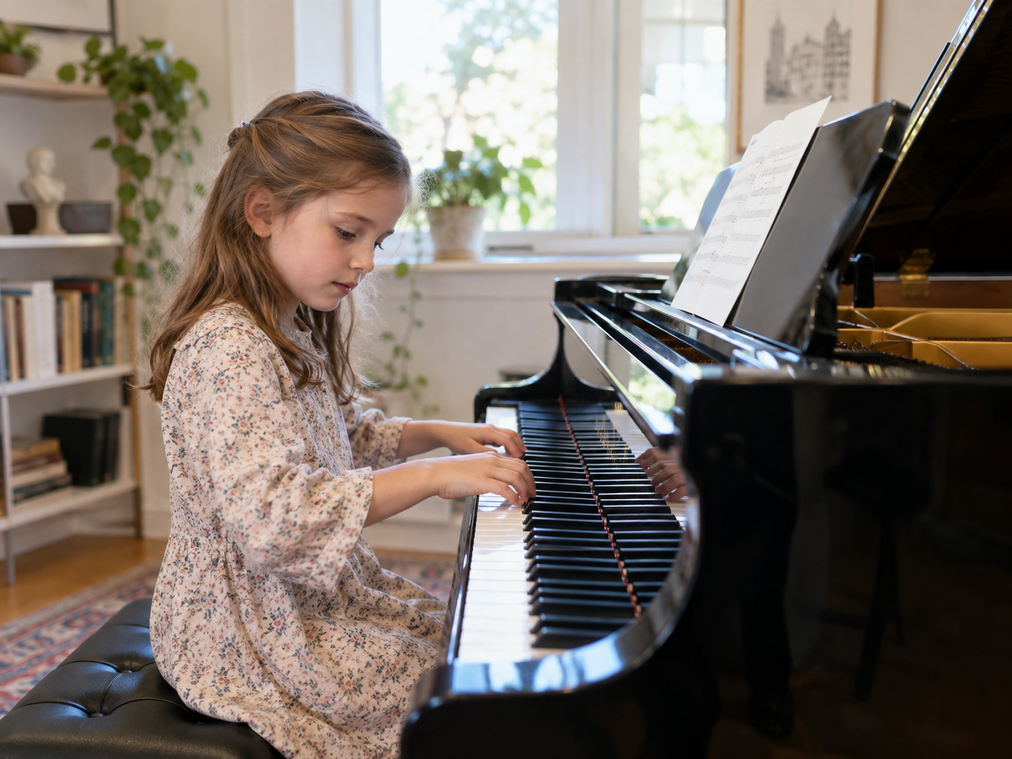 Allievo durante una lezione Music Moves for Piano